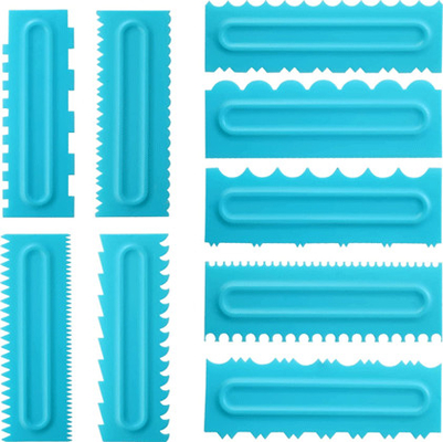 Le ruspe spianatrici del dolce hanno messo lo strumento di plastica del dolce DIY della crema del burro del lucidatore della ruspa spianatrice del dente di sega