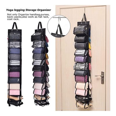 Scaffale di stoccaggio delle calzamaglia di yoga, 24 elettrodomestici indipendenti del nero del compartimento del rotolo