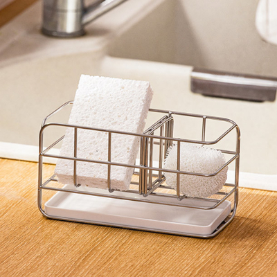 Supporto della spugna per il lavandino di cucina per il bastone della parete o del controsoffitto con straripamento automatico