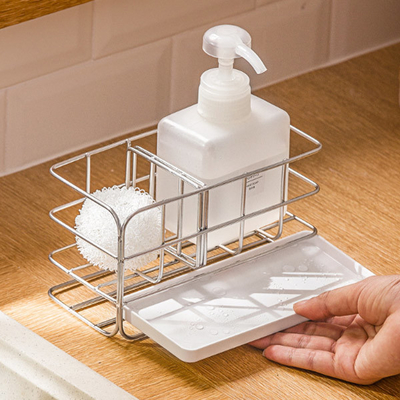 Supporto della spugna per il lavandino di cucina per il bastone della parete o del controsoffitto con straripamento automatico
