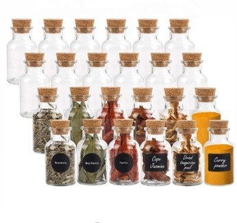 cucina 5oz che condisce i barattoli vuoti della spezia con Cork Lids And Labels