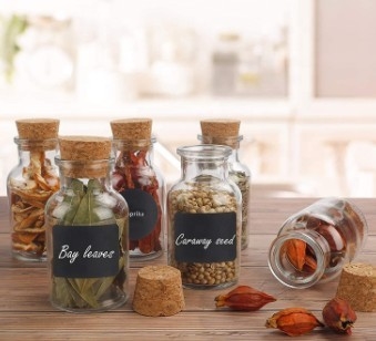 cucina 5oz che condisce i barattoli vuoti della spezia con Cork Lids And Labels