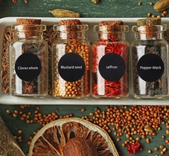 cucina 5oz che condisce i barattoli vuoti della spezia con Cork Lids And Labels
