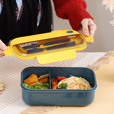 cassaforte amichevole di rettangolo pp Eco Bento Box Airtight Lunch Box di 1L 2L 3L per la microonda