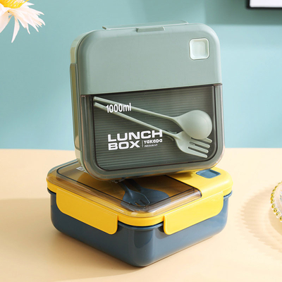 cassaforte amichevole di rettangolo pp Eco Bento Box Airtight Lunch Box di 1L 2L 3L per la microonda
