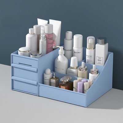 Tipo scatola di stoccaggio cosmetica del desktop dei contenitori di stoccaggio della famiglia 330g del cassetto della divisione