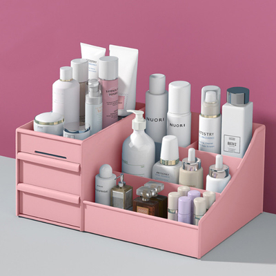 Tipo scatola di stoccaggio cosmetica del desktop dei contenitori di stoccaggio della famiglia 330g del cassetto della divisione