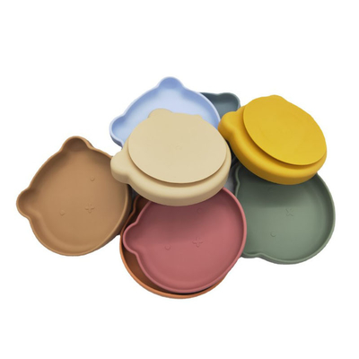 Piastrine di cena sveglie del silicone di multi colore per i rifornimenti della cucina dei bambini