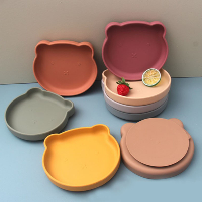 Piastrine di cena sveglie del silicone di multi colore per i rifornimenti della cucina dei bambini