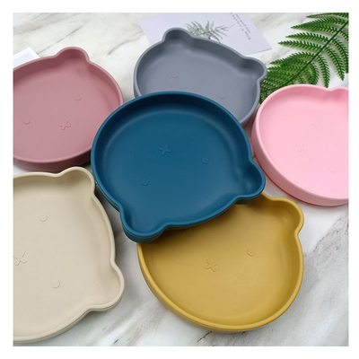 Piastrine di cena sveglie del silicone di multi colore per i rifornimenti della cucina dei bambini