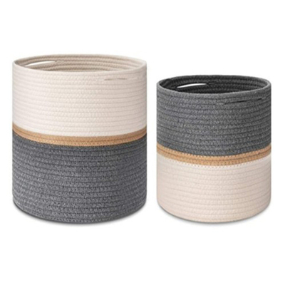 canestri tessuto 10&quot; 12&quot; del canestro della pianta della corda del cotone piantatrici dell'interno del pavimento del vaso di fiore per la decorazione domestica