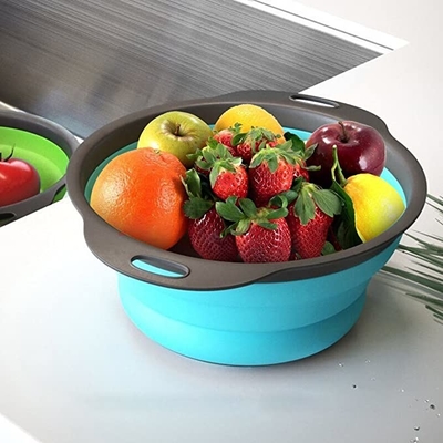 Rifornimenti pieganti della cucina alla rinfusa del canestro di scolo del lavandino del filtro dall'ortaggio da frutto del silicone