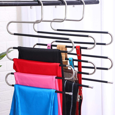 Prodotti dell'elettrodomestico delle grucce per vestiti di acciaio inossidabile dei ganci dei pantaloni di S-forma