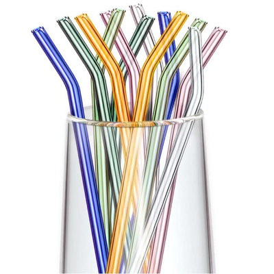 Cannucce colorate multiple del vetro borosilicato delle paglie di vetro riutilizzabili
