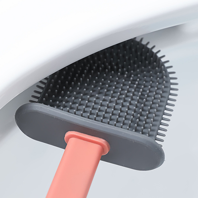 Spazzola di plastica della toilette del silicone dei prodotti del multi elettrodomestico sveglio di colore con il supporto