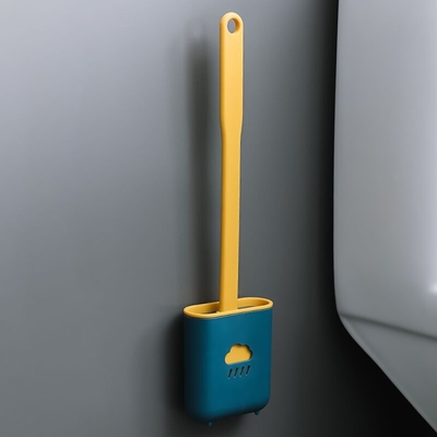 Spazzola di plastica della toilette del silicone dei prodotti del multi elettrodomestico sveglio di colore con il supporto