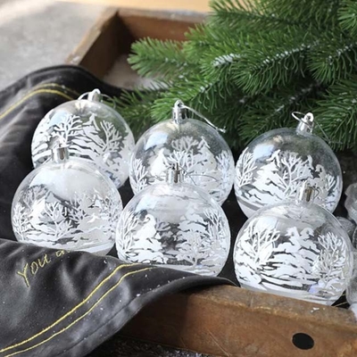 Argento rosso dipinto di plastica dell'oro della palla 6cm 8cm degli ornamenti di Natale di Halloween