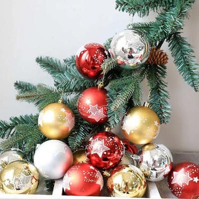 Argento rosso dipinto di plastica dell'oro della palla 6cm 8cm degli ornamenti di Natale di Halloween