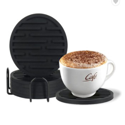 Birra di gomma nera della tazza di Mat For Car Bar Coffee della tazza dei sottobicchieri della bevanda del silicone