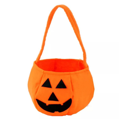 Il Natale non tessuto di Halloween orna lo scherzetto o dolcetto del secchio di Candy della zucca