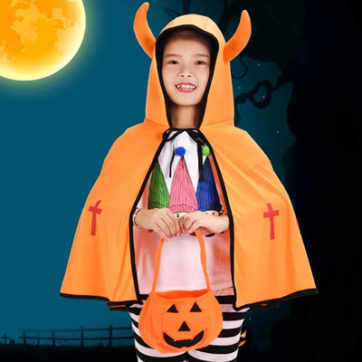 Il Natale non tessuto di Halloween orna lo scherzetto o dolcetto del secchio di Candy della zucca