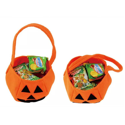 Il Natale non tessuto di Halloween orna lo scherzetto o dolcetto del secchio di Candy della zucca