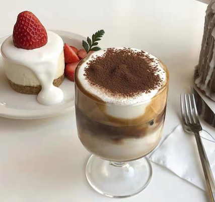 La birra trasparente Juice Ice Cream Glass Cup delle stoviglie ammassa rifornimenti della cucina