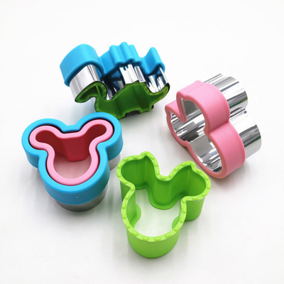 fiore Dinos Circle Mickey Mold dell'elettrodomestico di acciaio inossidabile della taglierina del panino 4pcs