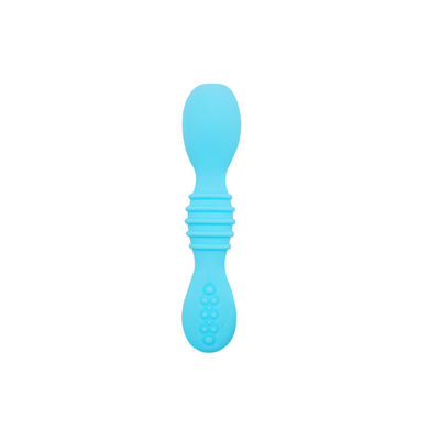 Cucchiaio di masticazione dell'arcobaleno del silicone per i bambini e bambini lavastoviglie e cassaforte del congelatore