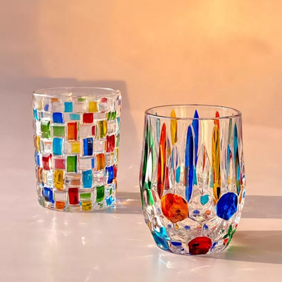 Mosaico variopinto Crystal Glass Cup Mug di stile dell'Istituto centrale di statistica per il whiskey 270ml del caffè espresso