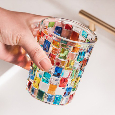 Mosaico variopinto Crystal Glass Cup Mug di stile dell'Istituto centrale di statistica per il whiskey 270ml del caffè espresso