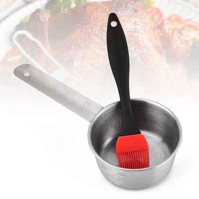 Silicone della casseruola del vaso della salsa barbecue di acciaio inossidabile che unge set di pennelli