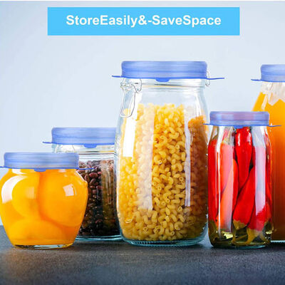 Allungamento riutilizzabile della cucina 6pcs intorno all'insieme della copertura di stoccaggio dell'alimento dei coperchi di allungamento del silicone