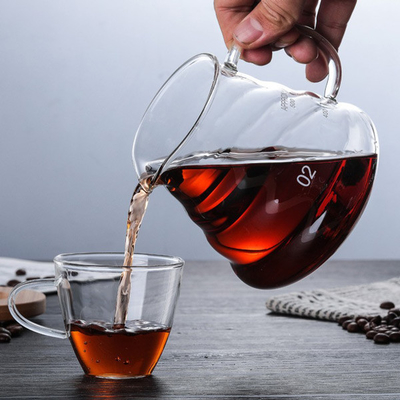 Macchinetta del caffè essenziale fatta a mano di Tools Borosilicate Glass di barista con il filtro di vetro dall'imbuto