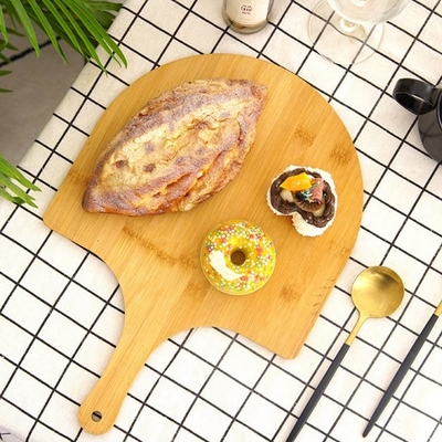 Bordo di bambù naturale premio della buccia della pizza del forno con i bordi &amp; la maniglia facili della scivolata