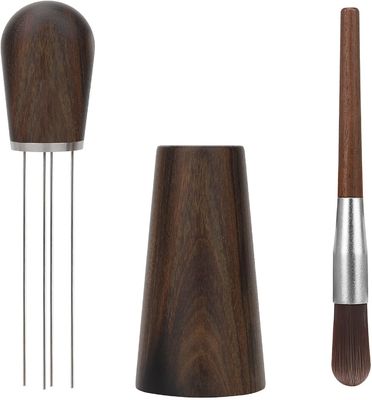 Strumento di legno naturale del distributore commerciale dell'ago del caffè espresso della maniglia con il supporto di legno