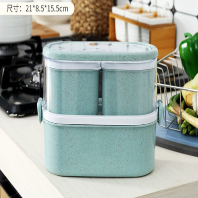 Stile giapponese del grano della scatola sostenibile di Straw Plastic Multi Compartment Lunch