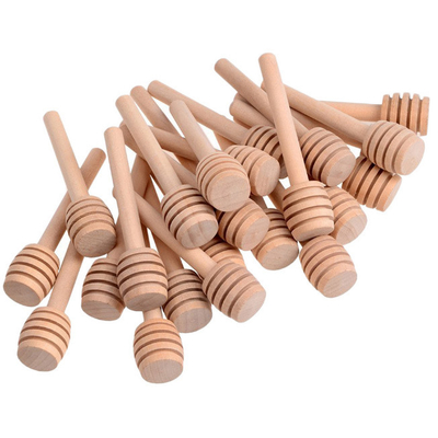 Utensili di bambù Honey Sticks Dipper di legno della cucina del favo a 3 pollici