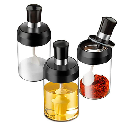 la cucina Sugar Salt Spice Storage Containers stona con il cucchiaio