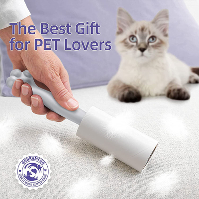 Il rullo appiccicoso di plastica di Cat Paw Shaped Lint Remover Roller per i vestiti ricopre le sedi di automobile