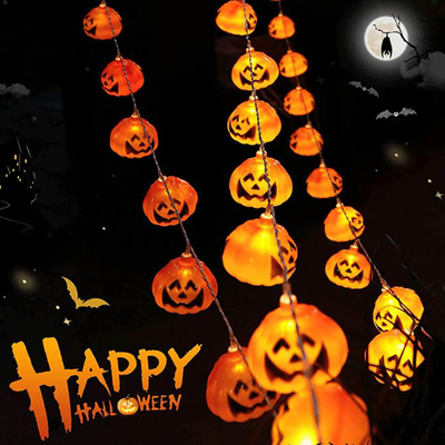 Luci all'aperto dell'interno della corda della zucca degli ornamenti LED di Natale di Halloween