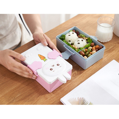 Pp e bento dei compartimenti di Straw Fibre Lunch Box 2 del grano