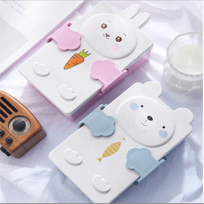 Pp e bento dei compartimenti di Straw Fibre Lunch Box 2 del grano