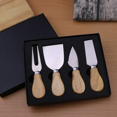 coltelli del formaggio di 4pcs 6pcs messi con l'acciaio inossidabile della maniglia di legno