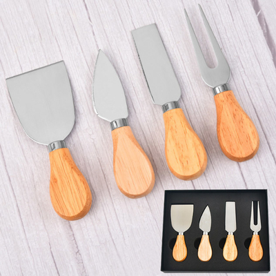 coltelli del formaggio di 4pcs 6pcs messi con l'acciaio inossidabile della maniglia di legno