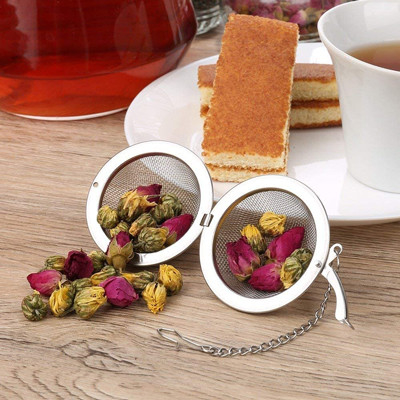 Argento 304 filtri da Mesh Tea Ball Tea Strainer dell'acciaio inossidabile per tè