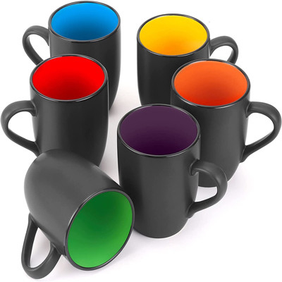 Ristorante tazze di caffè ceramiche da 16 once multicolori per il cappuccino del tè del caffè