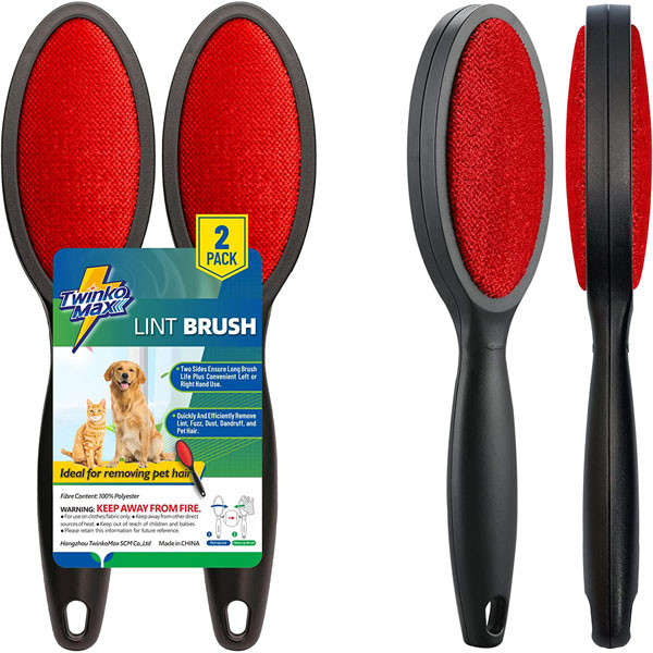 Il doppio ha parteggiato vestiti magici del residuo di stoffa la spazzola del rullo che del dispositivo di rimozione dei capelli per i vestiti riveste il tappeto
